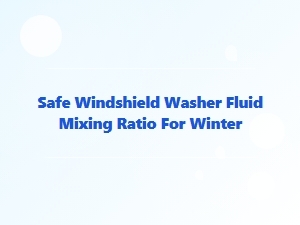 Mix Safe Winter Washer Fluid to Prevent Pump Freeze